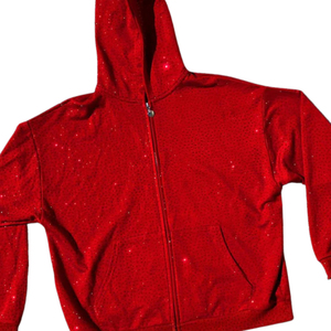 Sweat-shirt à capuche élégant pour homme avec strass, en tissu mélangé épais, coupe oversize, style streetwear, fabrication sous marque privée - Product Image 6