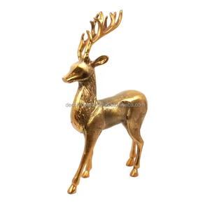 Sculpture de cerf en fonte d'aluminium sur mesure Finition brillante Décoration intérieure par Decor impex - Product Image 4