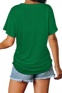 T-shirts en gros pour femmes, col en V, col rond, en jersey, pour usage décontracté, fabrication pakistanaise, service OEM - Product Image 3