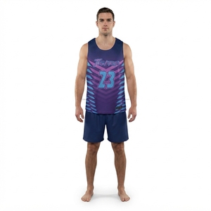 Ensemble d'uniformes de lacrosse personnalisés OEM - Maillot et short en mesh sublimé, anti-humidité, taille élastique, sans manches, avec nom d'équipe - Product Image 1