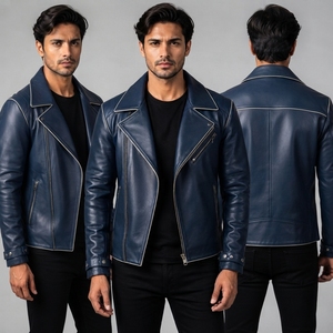 2026 High Street Men's Leather <b>Jacket</b> Professional Custom Logo Printing <b>Light</b> <b>Weight</b> Breathable High Quality OEM Serviced - Product Image 5