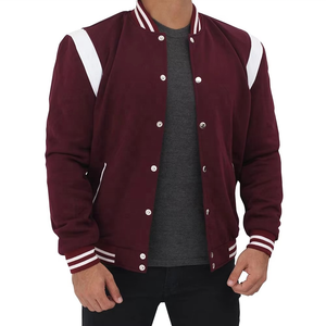 Blouson de baseball personnalisé pour homme 2026 – Design tendance, rouge bordeaux, style universitaire, coupe ajustée, en toile, à capuche, manteau d'hiver - Product Image 5