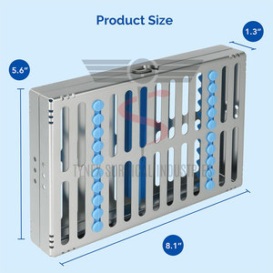 Bandeja para Casetes Dentales de Esterilización y Almacenamiento, Manual, con Certificación CE, de Acero Inoxidable, Diseño Seguro y Duradero para Uso Clínico - Product Image 3