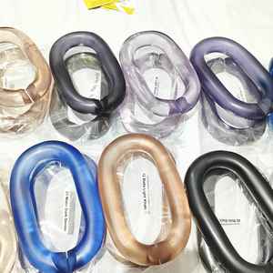 Decoración del hogar: Eslabones de cadena de resina personalizables de gran tamaño y colores claros, eslabones grandes de resina multicolor disponibles. - Product Image 1