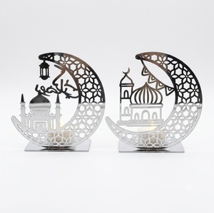 Wholesale Eid Mubarak Wooden Decoration Hollow Moon <b>Star</b> <b>LED</b> Night <b>Light</b> Ramadan Kareem Islamic Home Table Decor Ornaments - Product Image 4
