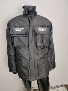 Chaqueta Safari de Invierno para Hombre, Recubierta de Mezclilla, Cuero Genuino, Grosor Estándar, Cuello Alto, Impermeable, Botones de Cuerno, Servicio OEM - Product Image 2