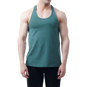Débardeur de sport respirant en coton à séchage rapide pour hommes, motif uni, sans manches, pour l'entraînement de basketball (vente en gros) - Product Image 1