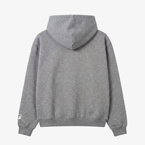 เสื้อฮู้ดดี้โอเวอร์ไซส์สีเทาสำหรับผู้ชาย ปี 2026 ผ้าฝ้ายใหม่ 350 GSM แบบซิป มีโลโก้พิมพ์ด้านหน้า สไตล์สตรีทแวร์ เหมาะสำหรับใส่ในฤดูหนาว ไม่หดตัว - Product Image 2