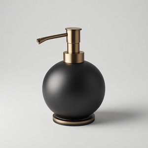 Premium Designer Brass <b>Soap</b> <b>Dispenser</b> Crafted For Elegant Vanity Countertops With Timeless Beauty And Superior Durability - Product Image 3