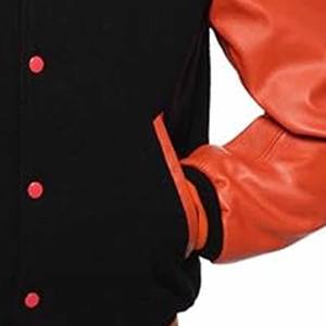 Chaquetas de béisbol para hombre con parches bordados, chaquetas varsity extragrandes con letras, subidas por Dress Sports - Product Image 3