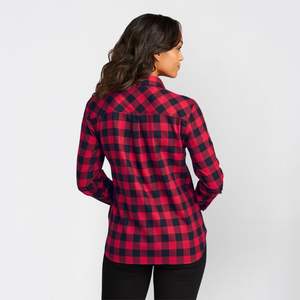 Camisas de Franela de Manga Larga para Mujer, Estilo Casual, 100% Algodón, Ecológicas, Transpirables, Aceptan Logotipo Personalizado - Product Image 2