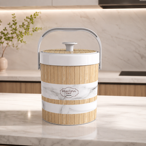 Cubo para Hielo y Arroz Nandos Premium de 8L, Plástico Beige de Grado Alimenticio, Superficie Resistente a Rayones, Doble Capa Térmica, Ecológico - Product Image 1