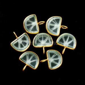 Crystal Quartz Orange Fruit Carved Gemstone <b>Charm</b> Pendant Gold Vermeil Healing Crystal Jewelry Natural Quartz Pendant Wholesale - Product Image 5
