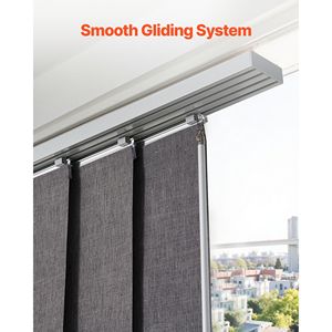 Tende a Pannello Verticali Oscuranti Estensibili da 45,8 a 86 cm di Larghezza, Tagliabili, 96 cm di Altezza, con Funzione Ignifuga, Pannello Oscurante Nero - Product Image 5