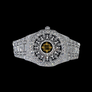 Bracelet-montre de luxe en acier inoxydable avec diamants en moissanite et quartz, design tendance HipHop, 100% passe le testeur de diamants - Product Image 4