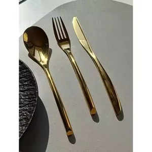 Kitchen Service Metal <b>Spoon</b> And Fork Set Cutlery Set For Dining <b>Table</b> Dinner Tableware - Product Image 4
