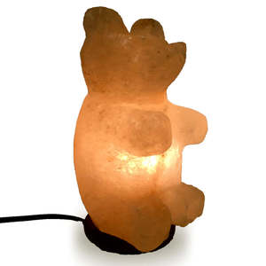 Lampe de table décorative en forme d'animal en sel de l'Himalaya, sel de roche naturel, écologique, sculptée à la main - Product Image 5
