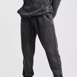 2026 Custom High Quality Printed <b>Acid</b> Wash Slim Fit Unisex Fleece Tracksuits <b>Drop</b> Shoulder Style Eco-Friendly Plus Size Factory - Product Image 4