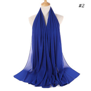 Pañuelo de Chifón Liso para Mujer 72*175CM, Chal, Estola, Envoltura para el Cuello, Pañuelo Decorativo Islámico Musulmán para la Cabeza - Product Image 5