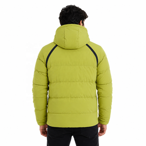 Unisex Premium Quality Thick Nylon Zipper Hooded Puffer Jacket Customized Winter Warm Bubble Men's Jackets Wholesale Supplier - Product Image 3