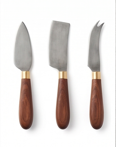 <b>Cheese</b> <b>Knife</b> <b>Set</b> Stainless Steel Blade With Wooden Handle Durable <b>Cheese</b> Tools For Kitchen Use Dining And Restaurant Use - Product Image 1