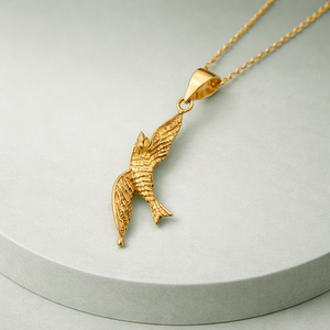 Collar con Colgante de Pájaro Chapado en Oro, Estilo Clásico, Joyería de Moda Unisex, Colgantes con Temática Animal - Product Image 3