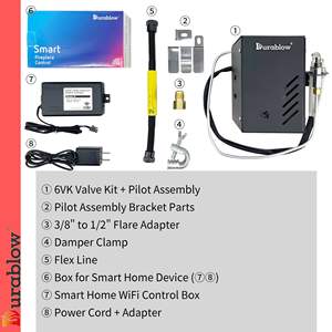 6VK-SH3001 Kit valvola pilota a scintilla automatica WiFi per la casa intelligente con dispositivo elettronico a Gas propano liquido (gpl) per caminetto con Timer di accensione/spegnimento - Product Image 2