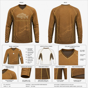 Camiseta de Pesca para Hombre UPF 50+ de Secado Rápido, Transpirable, con Protección Solar Sublimada, Camisa de Alto Rendimiento para Pescadores al Aire Libre - Product Image 5