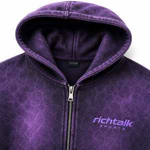 Chándal de invierno ligero de algodón para hombre, de alta calidad, con capucha, pierna ancha, cordón ajustable, logo frontal y lavado ácido, ¡Gran Venta a Precio de Fábrica! - Product Image 4