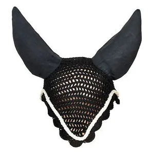 Máscara de orejas para caballo de algodón transpirable con diseño de ganchillo, antimosquitos y para el cuidado equino, con logotipo personalizado - Product Image 3