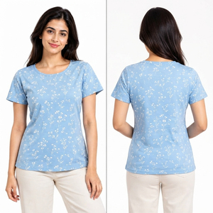 T-shirt uni pour femme, tissu doux, coupe confortable, léger, respirant, design pour une mode décontractée et un usage quotidien - Product Image 5