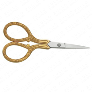 Ciseaux à ongles de haute qualité en argent avec manche doré, ciseaux à broder en acier inoxydable tranchant, ciseaux de manucure, logo personnalisé - Product Image 3