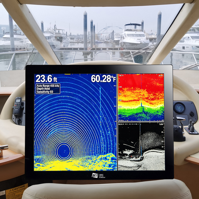 15.6" UXGA 1600x1200 High Brightness Waterproof Marine Grade LCD Panel Touch Screen Monitor for Boat Yacht Navigation