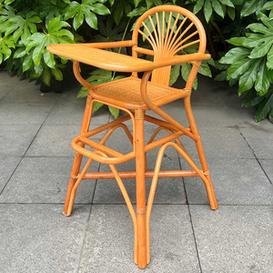 Cheap price rattan high chair baby toddler essentials wholesale sustainable cane feeding chairs - Product Image 3