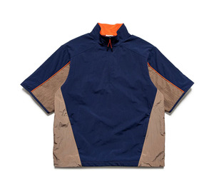 WindShirt V Neck Sports Athletic Pullover Mesh Lining Plain Wind <b>Rain</b> Anorak Blank Oversized Nylon Windshirt - Product Image 1