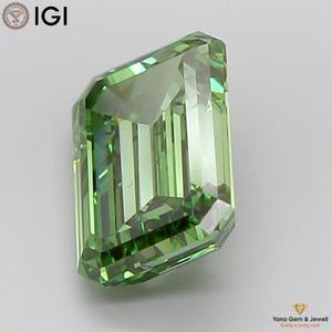 Diamante Cultivado en Laboratorio CVD, Talla Esmeralda, 2.51 Quilates, Color Verde Intenso, Claridad VS1, con Certificado IGI para Anillo de Compromiso - Product Image 6