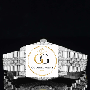 Excellent Quality Fashion Moissanite Diamond Black Dial Watch for Parties Casual Outfits and Urban Street Style for Sale - Product Image 3