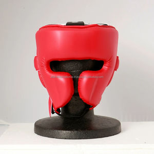 Casque de boxe en cuir de qualité supérieure avec une grande protection faciale pour les arts martiaux MMA Kickboxing Protection de la tête - Product Image 4