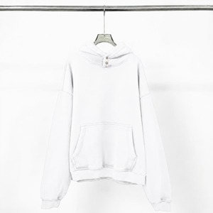 Sweat-shirt à capuche surdimensionné pour homme, couleur unie, en molleton de coton, pull décontracté avec poche, style streetwear d'automne - Product Image 2