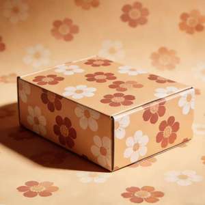 Boxit.pk Custom <b>Brown</b> Kraft Corrugated Gift Packaging <b>Box</b> with Spot UV Matt Lamination & 4C Printing Recycled Materials - Product Image 4
