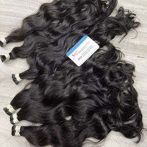 Cabello humano a granel de muy alta calidad, las mejores extensiones de cabello, hermosas, muy brillantes y suaves, fáciles de aplicar, ondulado natural a granel. - Product Image 2
