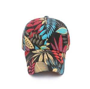 Leaf Pattern <b>Baseball</b> <b>Cap</b> Unisex Casual Hat 100% Cotton Breathable Spring Summer Wear - Product Image 2