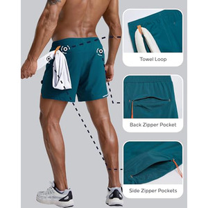 Shorts de jogging et de survêtement en gros, personnalisables avec logo, shorts streetwear vierges pour hommes, shorts de plage à taille élastique sur mesure – Offre Spéciale - Product Image 4