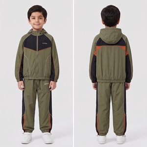 Bulk Manufacturer Girls Reflective Safety <b>Waterproof</b> Breathable Color Windbreaker Tracksuit - Product Image 2