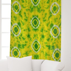 Cortina de Algodón con Estampado Tie Dye Colorido, Panel de Ventana Bohemio Hecho a Mano para Resort, Cafetería, Venta al por Mayor en India - Product Image 5