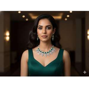 Ensemble de colliers ethniques modernes en laiton de qualité supérieure avec pendentif décoratif pour collection festive, disponible à la vente - Product Image 1