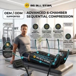 Masseur de jambes à 6 chambres à compression séquentielle, enveloppement de massage des jambes portable, pour la thérapie des jambes à domicile et la récupération en salle de sport - Product Image 2