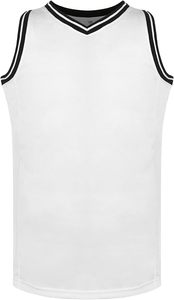 Camiseta de Baloncesto Personalizada para Hombre, sin Mangas, Cuello Redondo, Blanca, Transpirable, con Estampado por Transferencia de Calor, Ropa Deportiva de Poliéster para Adultos - Product Image 3