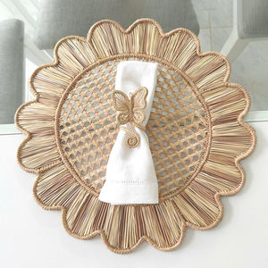 Meilleur prix, nouveau design, set de dessous-de-plat et de serviettes ronds en corde de papier bohème faits à la main pour la décoration de table à manger, de HNH CRAFT Vietnam - Product Image 4