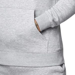 Sudadera con Capucha Gris Jaspeado para Hombre, Sudadera Informal de Forro Polar, Manga Larga, Ropa Deportiva de Invierno para Gimnasio - Product Image 5